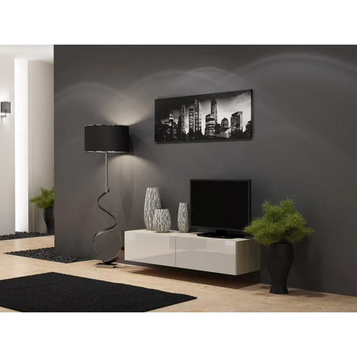 Cama TV stand VIGO 140 30/140/40 sonoma/white gloss - TV cabinets made of furniture boardSTV-ZPM<<<TV