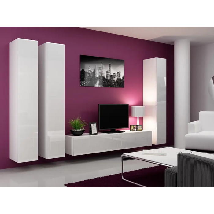 Cama TV Stand VIGO ’180’ 30/180/40 white/white gloss - TV cabinets made of furniture boardSTV-ZPM<<<TV