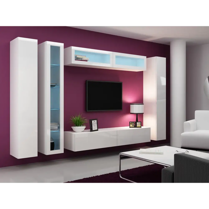 Cama TV Stand VIGO ’180’ 30/180/40 white/white gloss - TV cabinets made of furniture boardSTV-ZPM<<<TV