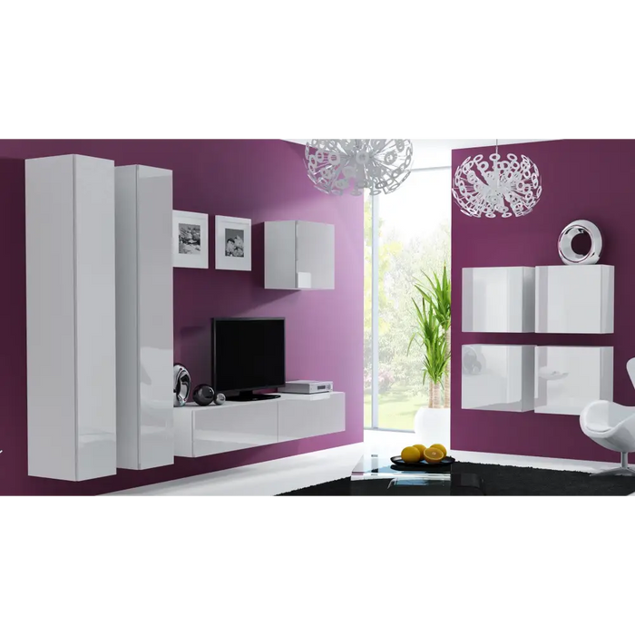 Cama TV Stand VIGO ’180’ 30/180/40 white/white gloss - TV cabinets made of furniture boardSTV-ZPM<<<TV