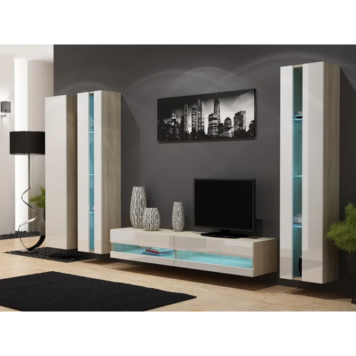 Cama TV stand VIGO NEW 30/180/40 sonoma/white gloss - TV cabinets made of furniture boardSTV-ZPM<<<TV