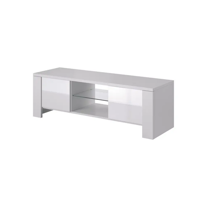 Cama TV stand WEST 42/130/42 white/white gloss - TV cabinets made of furniture boardSTV-ZPM<<<TV cabinetsSTV<<<ActionPL
