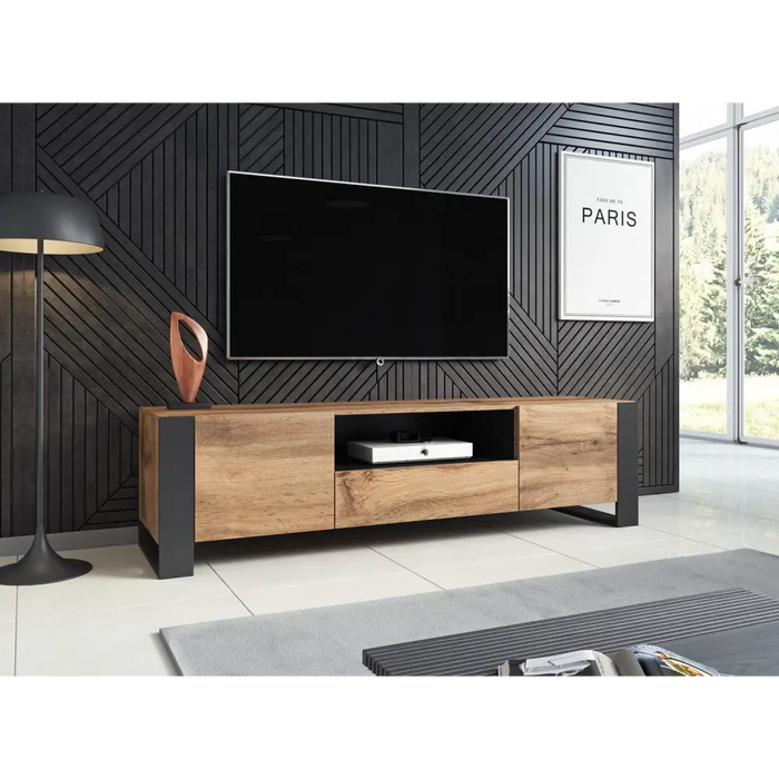 Cama TV stand WOOD wotan/antracite - TV cabinets made of furniture boardSTV-ZPM<<<TV cabinetsSTV<<<ActionPL