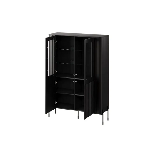 Cama VERA display cabinet 110x40x160 matt black - Buffets and display cabinets on a wooden baseBIW-PDR<<<Buffets