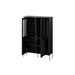 Cama VERA display cabinet 110x40x160 matt black - Buffets and display cabinets on a wooden baseBIW-PDR<<<Buffets