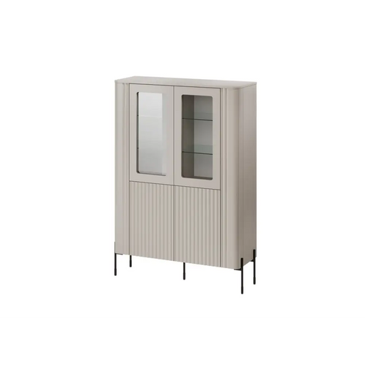 Cama VERA display cabinet 110x40x160 matt cashmere - Buffets and display cabinets on a wooden baseBIW-PDR<<<Buffets