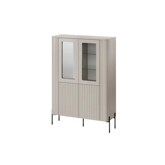 Cama VERA display cabinet 110x40x160 matt cashmere - Buffets and display cabinets on a wooden baseBIW-PDR<<<Buffets