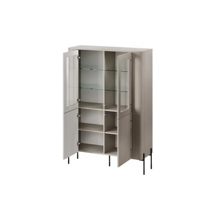 Cama VERA display cabinet 110x40x160 matt cashmere - Buffets and display cabinets on a wooden baseBIW-PDR<<<Buffets