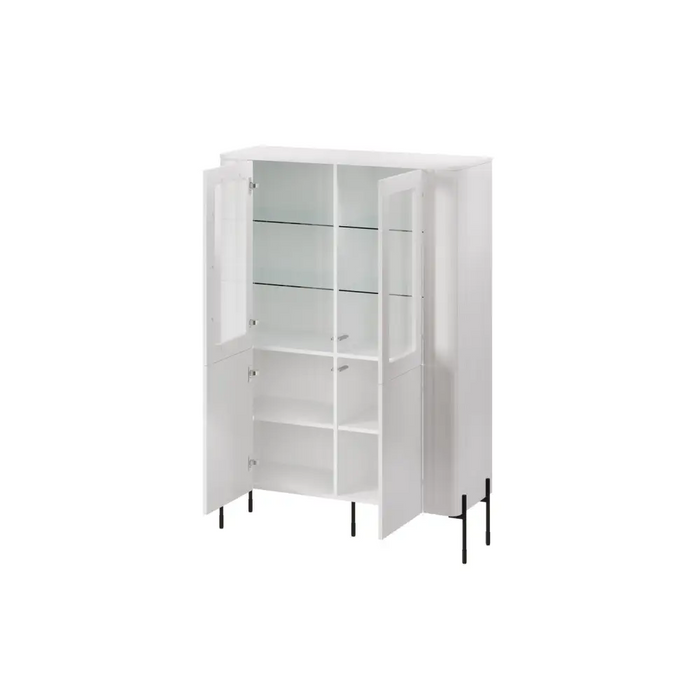 Cama VERA display cabinet 110x40x160 matt white - Buffets and display cabinets on a wooden baseBIW-PDR<<<Buffets