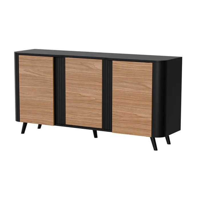 Cama VOLARE chest of drawers 151 x 39 x 75 cm black/walnut - Chests of drawers made of furniture