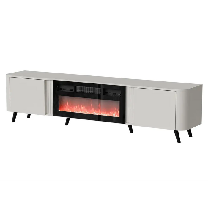 Cama Volare RTV cabinet 200 x 39 x 49 cm cashmere + fireplace - TV cabinets made of furniture boardSTV-ZPM<<<TV