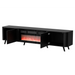 Cama Volare RTV cabinet 200 x 39 x 49 matte black + fireplace - TV cabinets made of furniture boardSTV-ZPM<<<TV