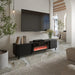 Cama Volare RTV cabinet 200 x 39 x 49 matte black + fireplace - TV cabinets made of furniture boardSTV-ZPM<<<TV