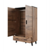 Cama wardrobe LOTTA 2D2D wotan oak + mat black - Openable cabinetsSZF-OTW<<<WardrobesSZF<<<ActionPL
