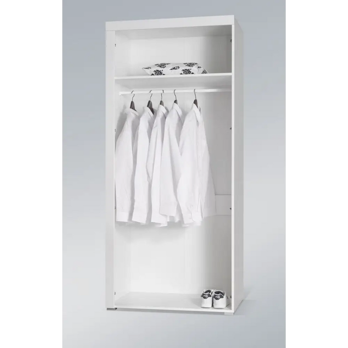 Cama wardrobe SAMBA white/black gloss - Openable cabinetsSZF-OTW<<<WardrobesSZF<<<ActionPL