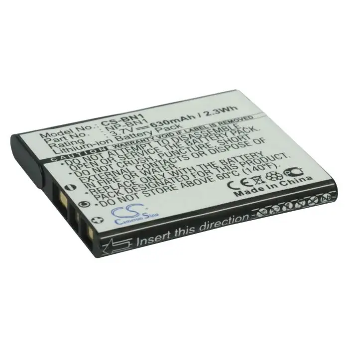 Camera battery SONY NP BN1 LiIon 3.7V 630mAh Cameron Sino - Батерии за фотоапарати и камкордери<<<Батерии и зарядни