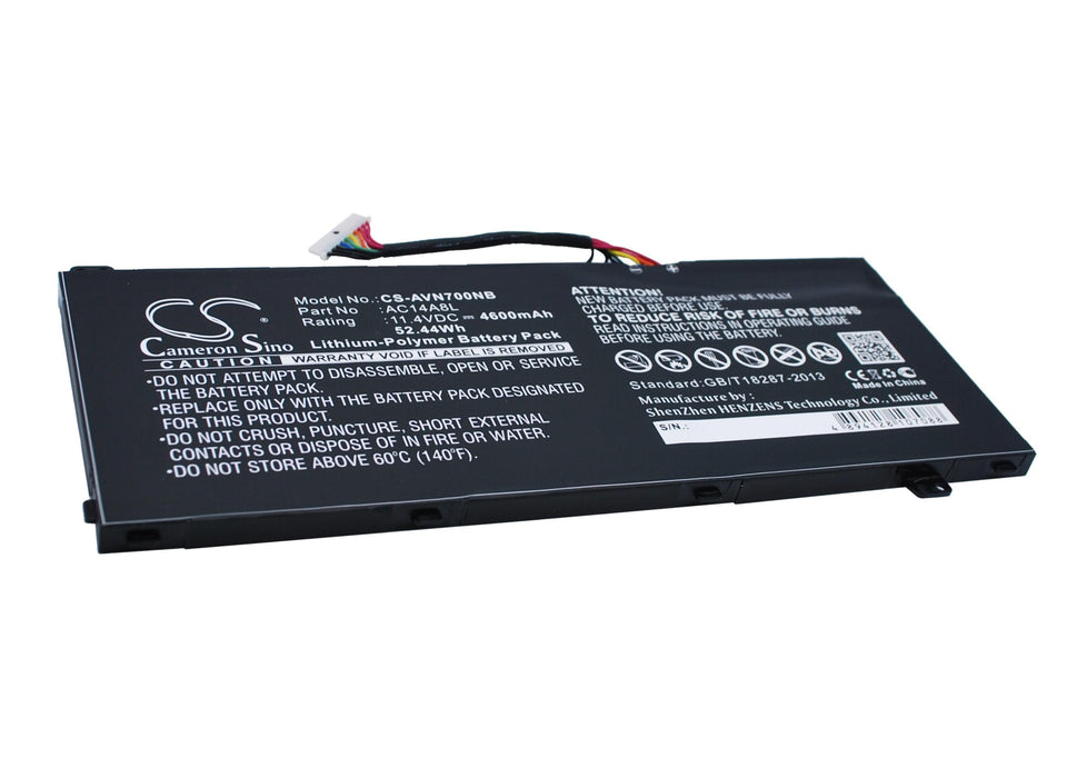 Battery for laptop Acer Aspire Nitro V15 VN7-571G VN7-572G VN7-591G VN7-592G i V17 VN7-791G VN7-792G AC14A8L, 11.4V, 4600mAh CAMERON SINO