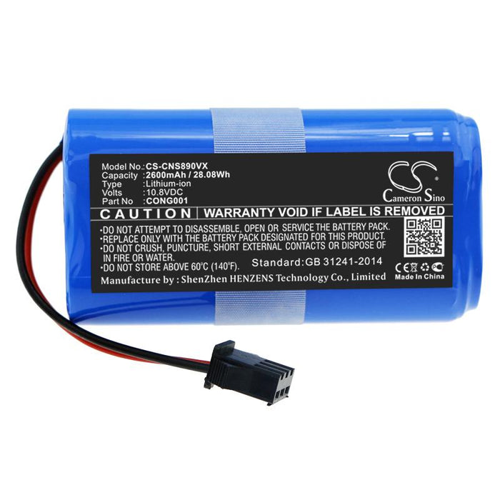Battery for vacuum cleaner Sencor SRV 3150OR, SRV 3160TQ, CECOTEC CONGA 750 SRX3101 LiIon 10.8V 2600mAh CAMERON SINO