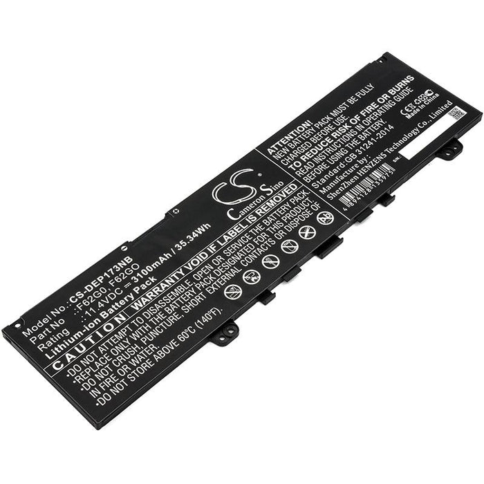 Laptop Battery DELL Inspiron 7373 Inspiron 13 7000 F62G0 11.4V 3100mAh CAMERON SINO