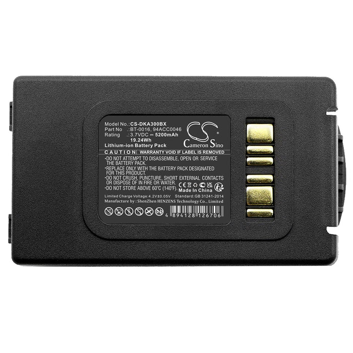 Battery for barcode scanner Datalogic Skorpio X3 X4 BT-0016 LiIon 3.7V 5200mAh Cameron Sino
