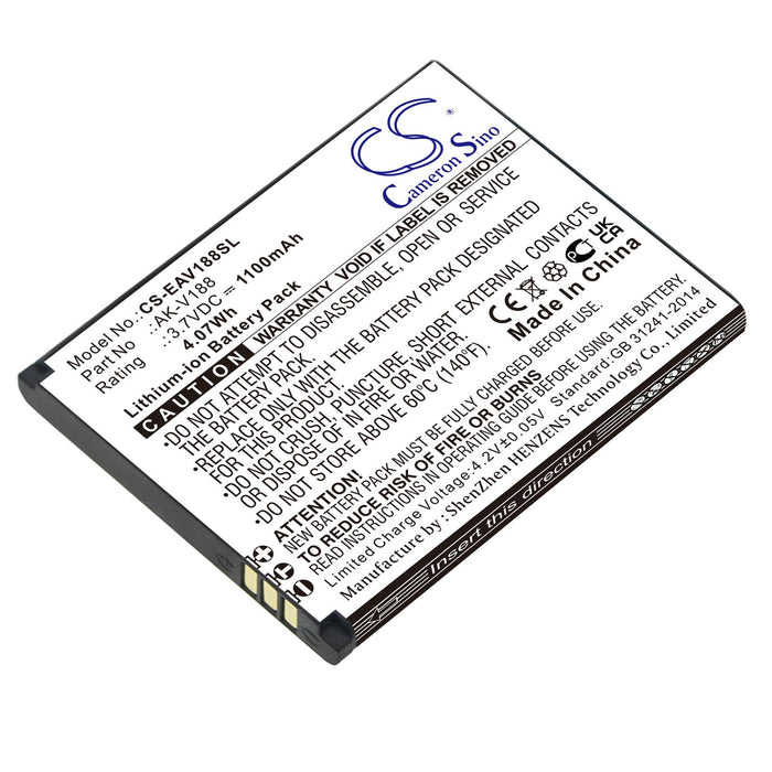 Mobile phone battery EMPORIA Touch Smart, Touch Smart 2, Touchsmart V188 AK-V188 LiIon 3.7V 1100mAh CAMERON SINO