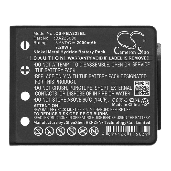 HBC Radiomatic Quadrix, Micron 4,5,6,7 Faucet Remote Control Battery BA223000 NIMH 3.6V 2000mAh Black Cameron Sino