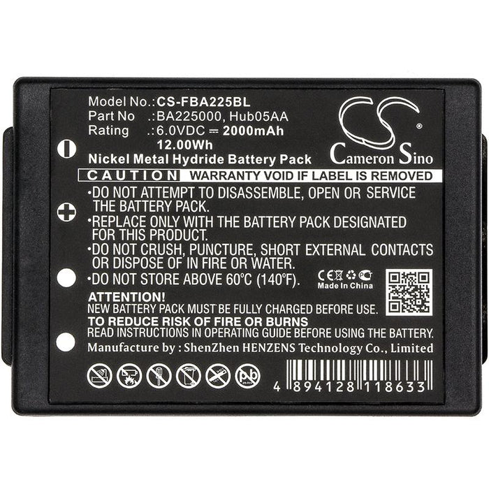 HBC Radiomatic Eco Faucet Remote Control Battery, Micron 4.6 SPECTRUM 1.2 BA225000 NIMH 6V 2000mAh Black Cameron Sino