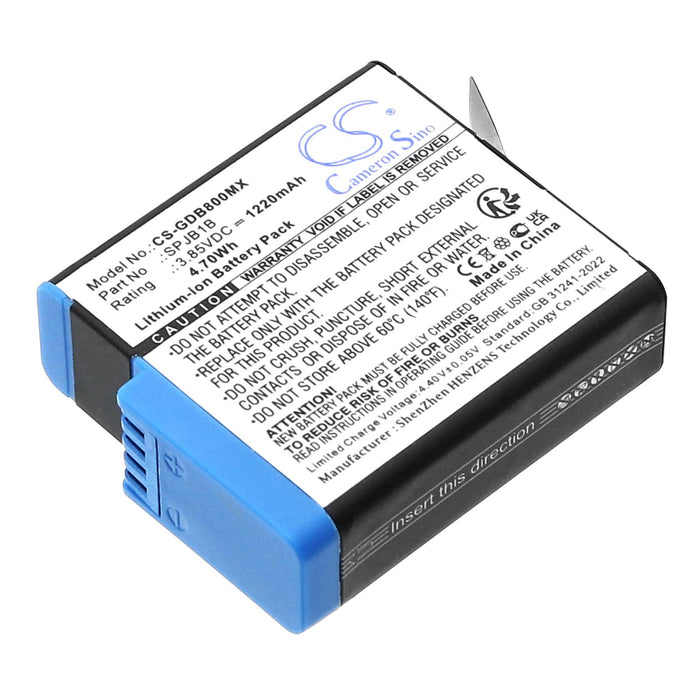 Battery for GOPRO Hero 5 camera; HERO 6; Hero 7; Hero 8 AABAT-001 3.85V 1220mAh LIIon Cameron Sino