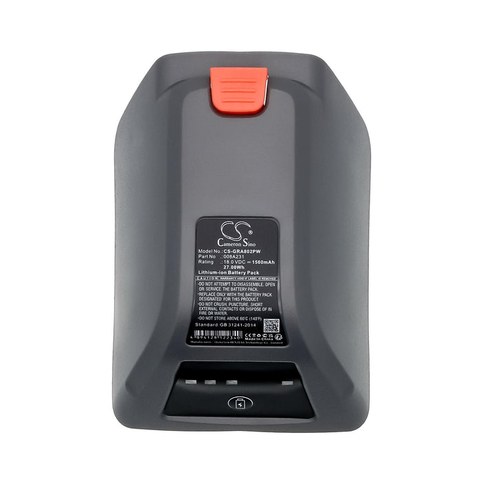 Battery for watering computer Gardena 8025-20 Comfort Wand-Schlauchbox 35 roll-up automatic Li LiIon 18V 1500mAh Cameron Sino
