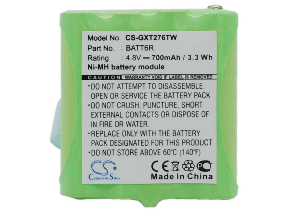 Battery for radio station CS-GXT276TW UNIDEN GMR1038 BATT6R 4.8V 700mA Cameron Sino