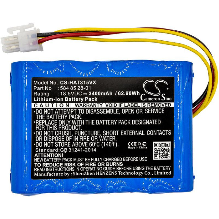 Battery Cameron Sino, For robotic lawnmower GARDENA Sileno, HUSKVARNA 100Li CS-HAT315VX 18.5V 3400mAh