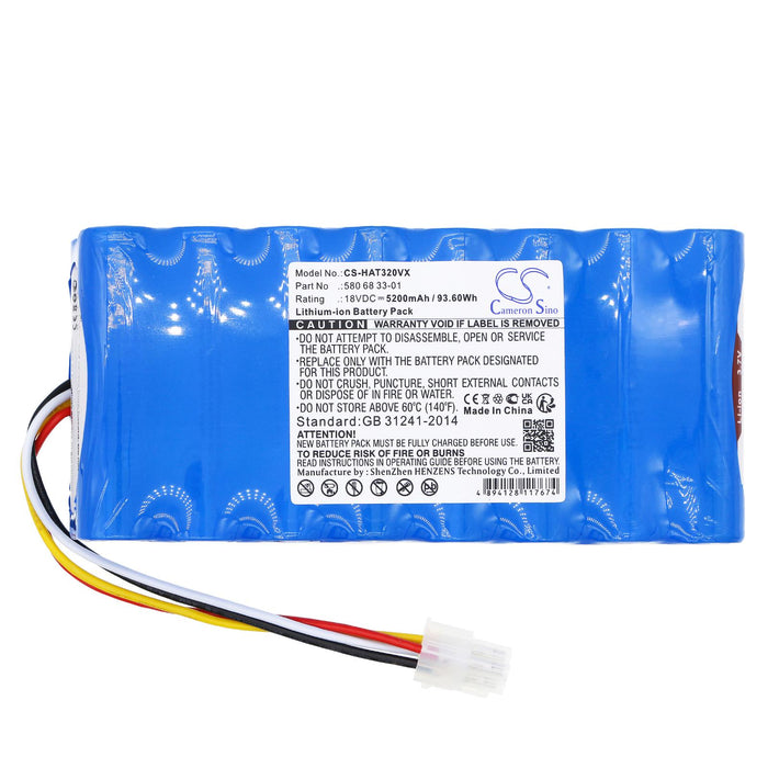 Cameron Sino Battery, For HUSKVARNA Automower 430X, 550,320, 330X 580 68 33-01 18V 5200mAh Cameron Sino