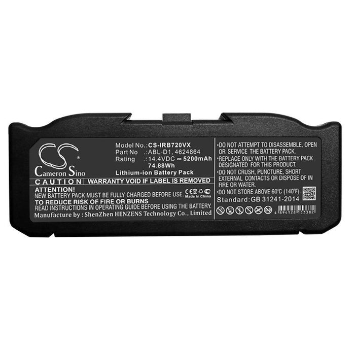 Battery for vacuum cleaner iRobot 5150, 7150, Roomba e5, Roomba i8 4624864 LiIon 14.4V 5200mAh CAMERON SINO