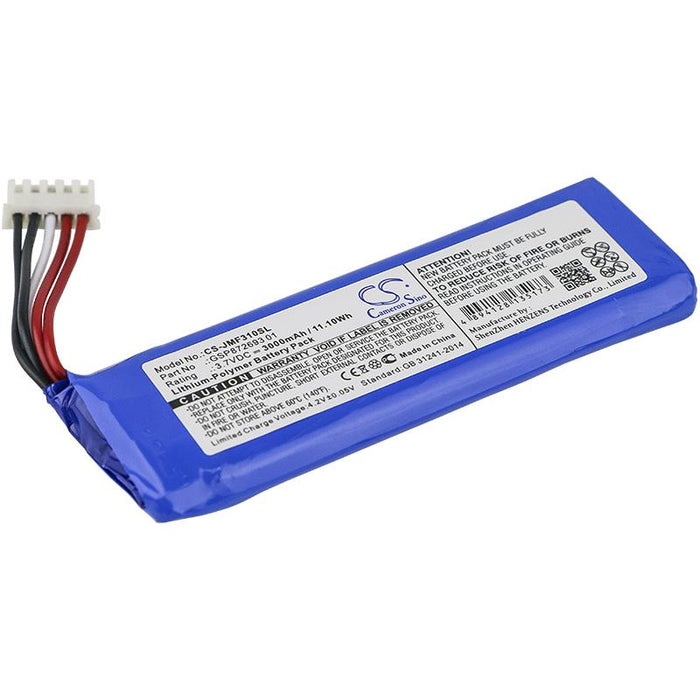 Battery for bluetooth speaker JBL Flip 4 GSP872693 01 3.7V 3000mAh LiPo Cameron Sino