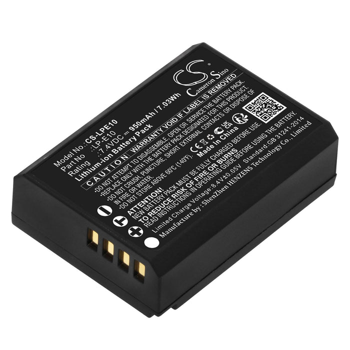 Camera battery CANON LPE10 LiIon 7.4V 950mAh Cameron Sino