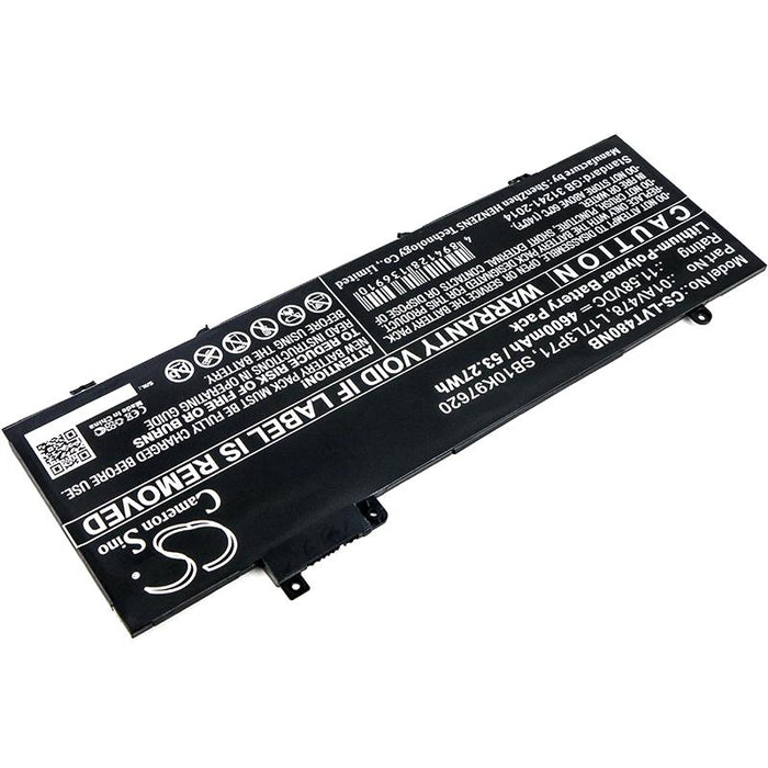CAMERON SINO laptop battery, For LENOVO ThinkPad T480s, L17L3P71, 11.58V, 4600mAh