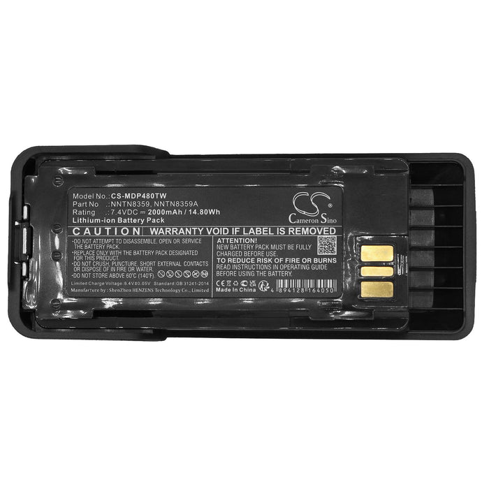 Battery for radio Motorola DGP8550E, DP4000ex, XIR P8608EX NNTN8359 LiIon 7.4V 2000mA Cameron Sino