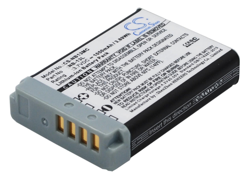 Battery for camera / camera CANON NB13MC NB13L 3.7V 1050 mAh LiIon Cameron Sino