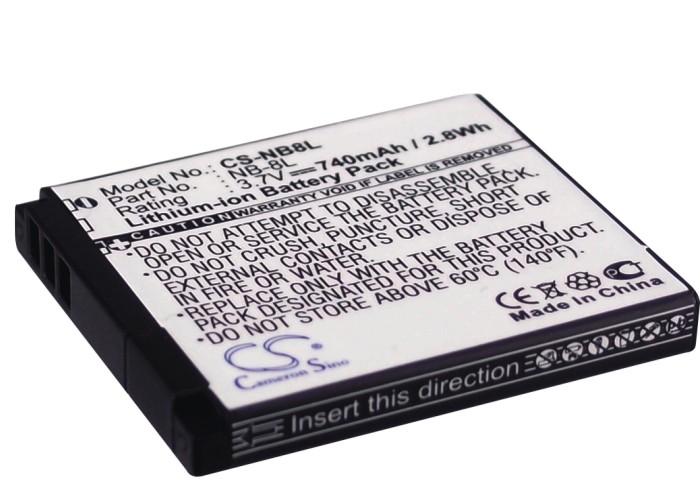 Battery for camera CANON PowerShot A3000 NB8L LiIon 3.7V 740mAh CAMERON SINO