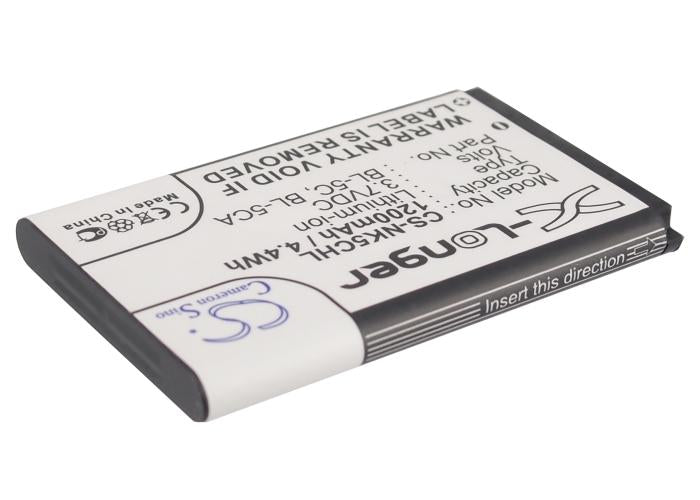 CAMERON SINO BL-5C phone battery, for Nokia 105 2700 3110 5130 6230 E50, 3.7V, 1200mAh