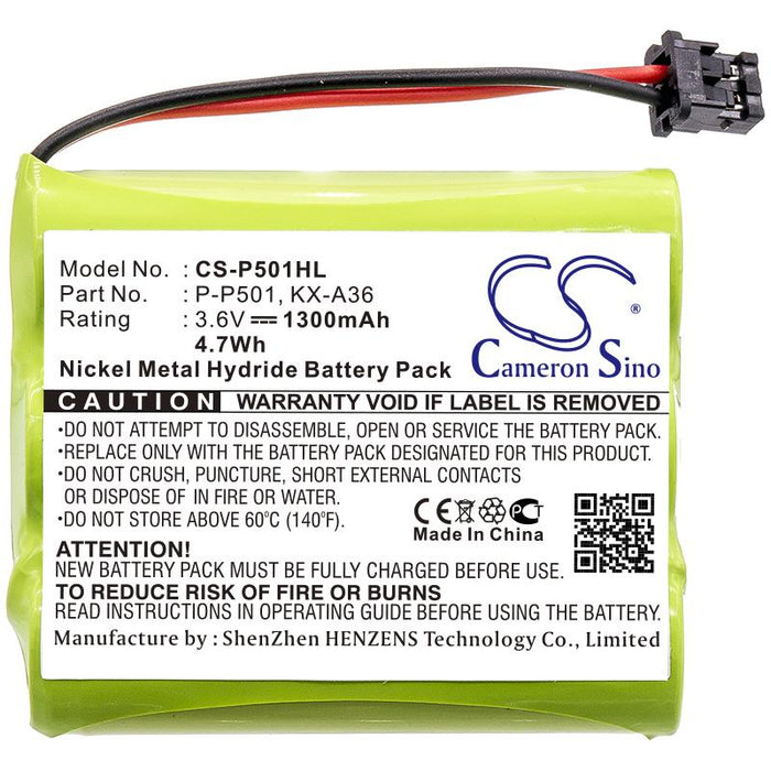Phone battery 3* AA 3.6V NiMH 1300mAh GPT392 KX-A36 Cameron Sino