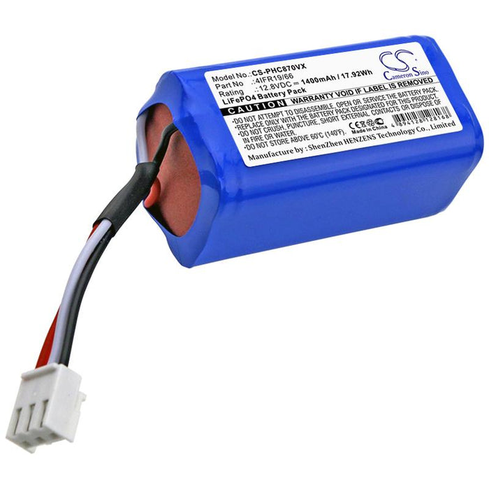 Vacuum cleaner battery Philips FC8603, FC8700, SmartPro Compact LiFePO4 12.8V 1400mAh CAMERON SINO