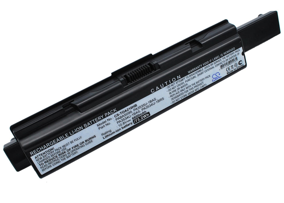 Laptop Battery Toshiba Satellite A200 A300 A500 L200 L300 L500 PA3535U 10.8V 6600 mAh CAMERON SINO