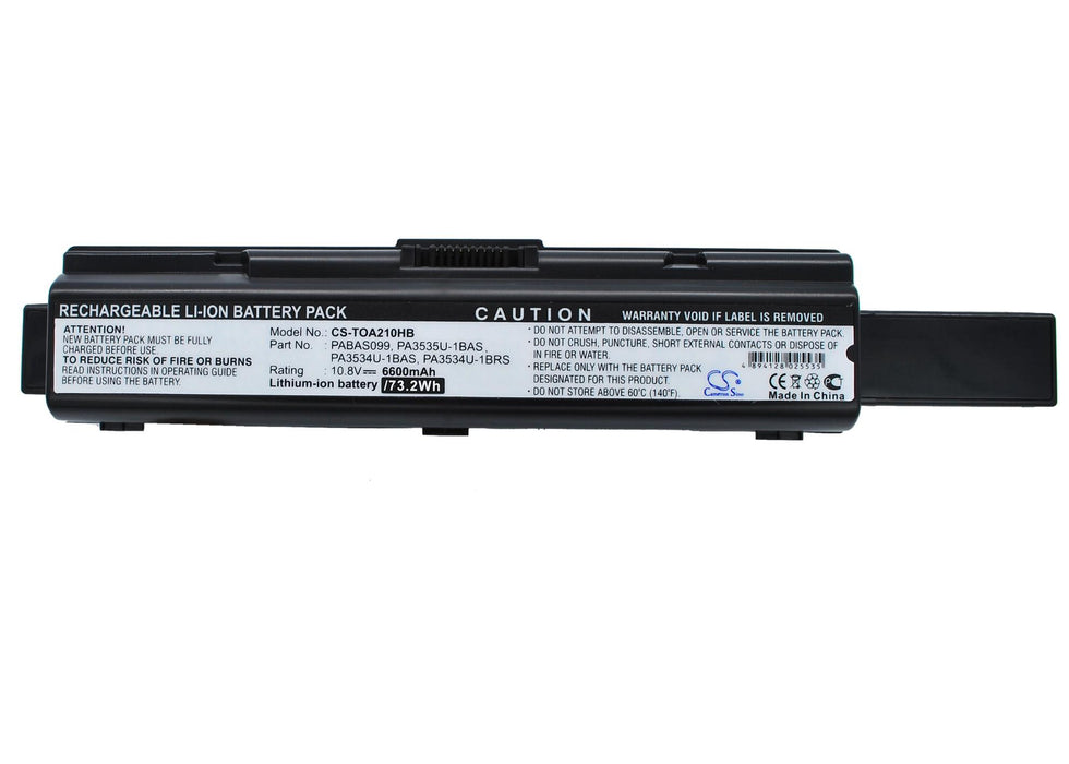 Laptop Battery Toshiba Satellite A200 A300 A500 L200 L300 L500 PA3535U 10.8V 6600 mAh CAMERON SINO