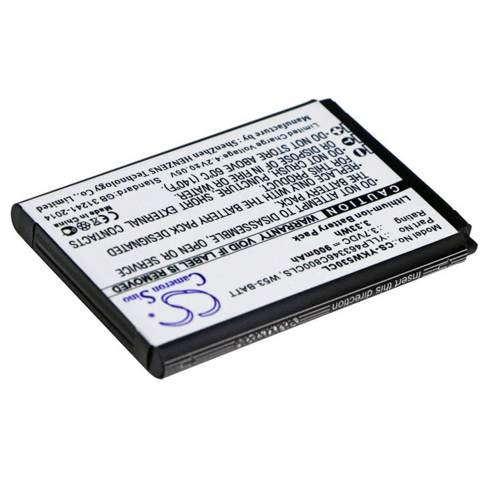 Battery for phone Yealink W53 W73 3.7V 900mAh LiIon CAMERON SINO