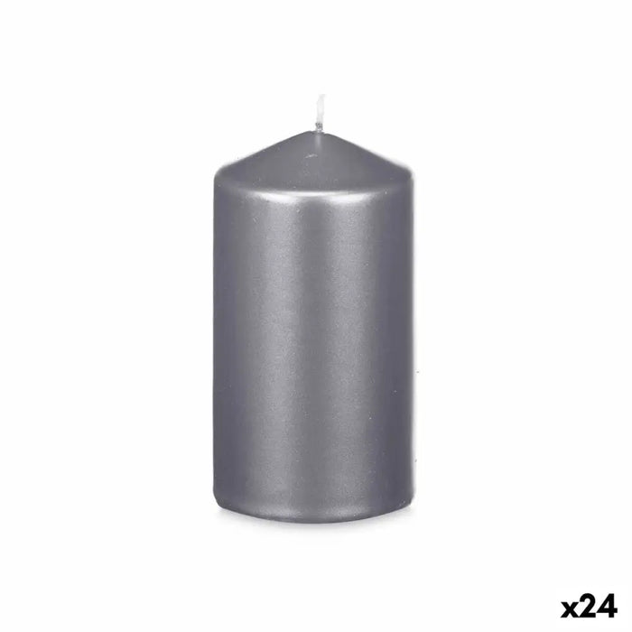 Candle Acorde Silver 7 x 13 x 7 cm (24 Units) - Декорация и Осветление<<<Дом Градина<<<BigBuy&&&Свещи и