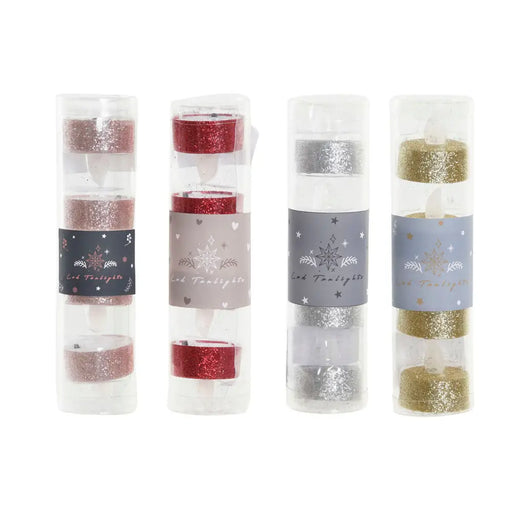 Candle DKD Home Decor LED Light Christmas (4 x 4 x 5 cm) (4 Units) - Декорация и Осветление<<<Дом