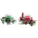 Candle DKD Home Decor Red Green 20 x 20 x 9 cm 8 x 8 x 9 cm (2 Units) - Декорация и Осветление<<<Дом