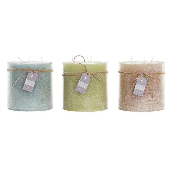 Candle DKD Home Decor Vanilla Wax Basic (12 x 12 x 12 cm) (3 Units) - Почистване Прахосмукачки И Гладене<<<Дом