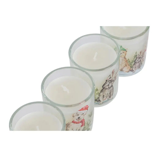 Candle DKD Home Decor White 5 x 5 x 6 cm (4 Units) - Декорация и Осветление<<<Дом Градина<<<BigBuy&&&Коледни